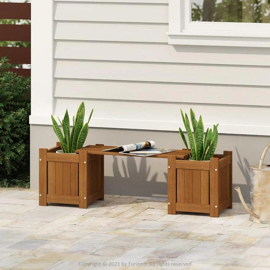 Outdoor Planter Box with Bench - Housestylz.com